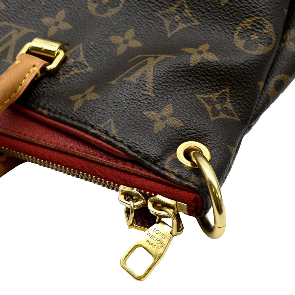 Pre-owned   Pallas  Monogram Canvas Shoulder Bag Brown