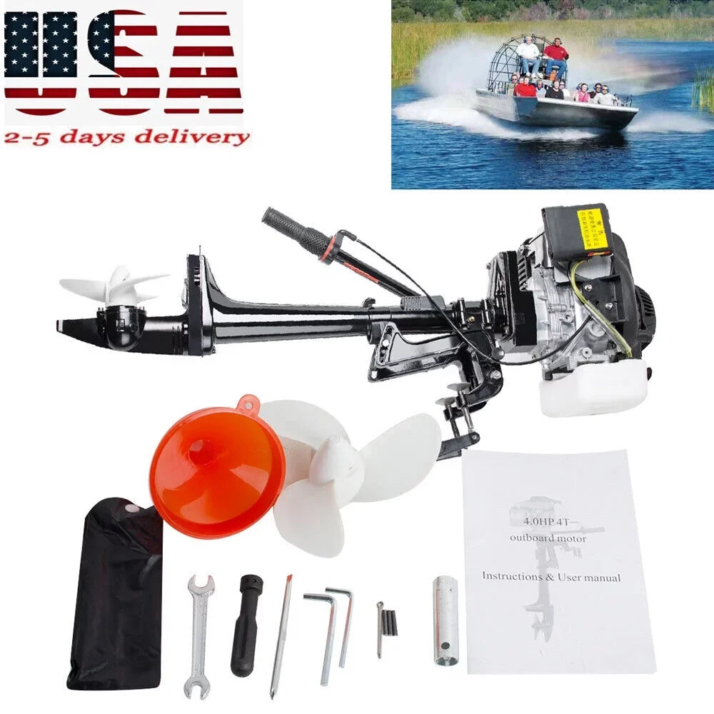 4 Stroke 3.6  55CC Outboard Motor Boat Engine With Air Cooling System Machine