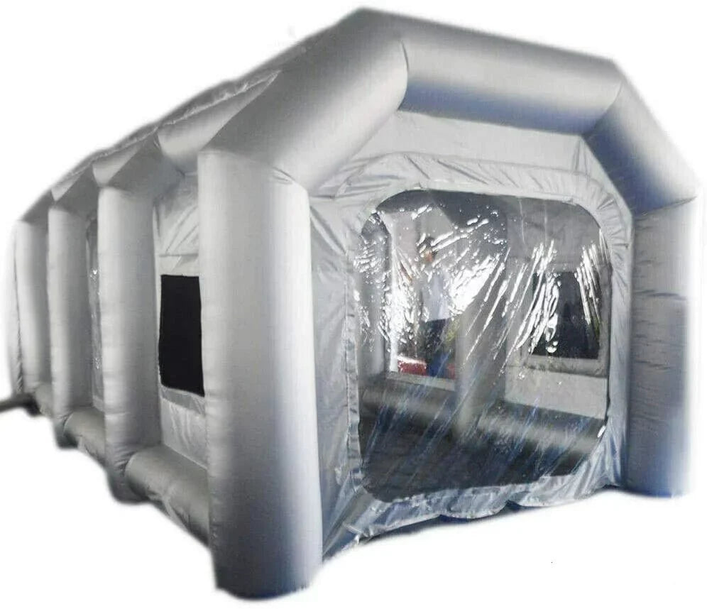 Inflatable Paint Spray Booth Painting Tent w/ Air Filter System & Floor Mat