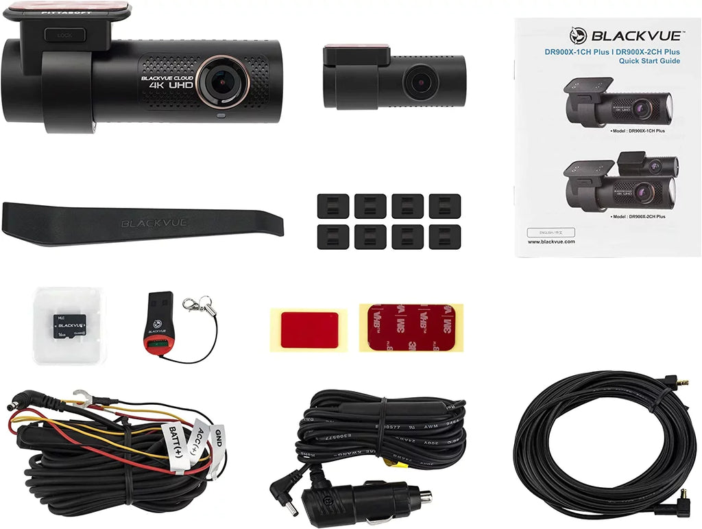 BlackVue -2CH Plus with 128GB microSD Card | 4K  Cloud Dashcam | Built-in Wi-Fi, , Parking Mode Voltage Monitor |  and Mobile Hotspot via Optional  Module