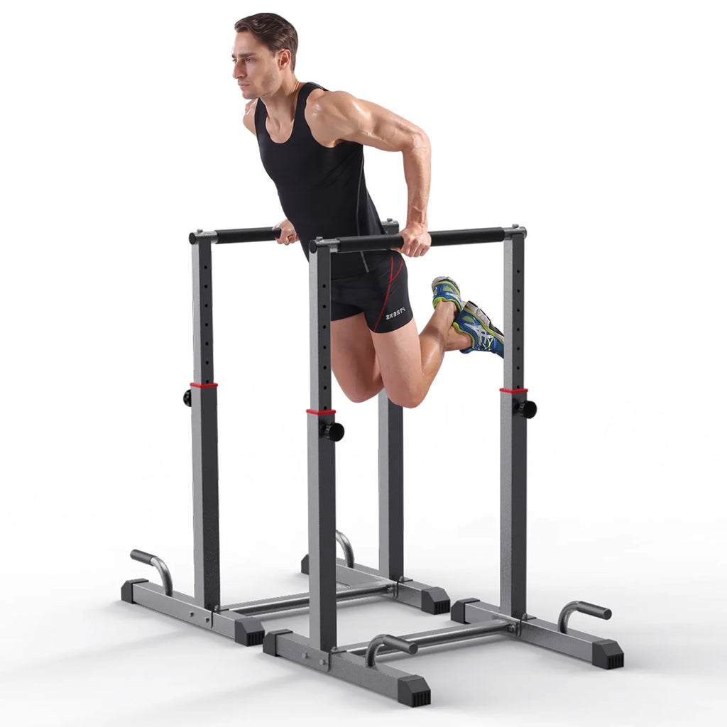 Dip Bar Station Set, 9 Level Adjustable, 1200lbs Heave Duty Dip Station for Full Body Workout Fitness,Functional Parallettes Bars