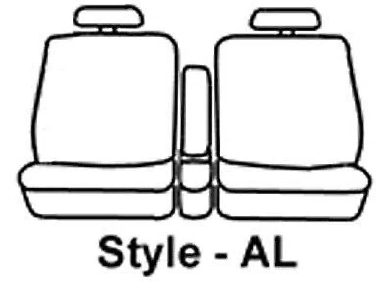 Covercraft Custom-Fit Front Bench SeatSaver Seat Covers - Polycotton Fabric, Charcoal Black Fits select: 2007-2008