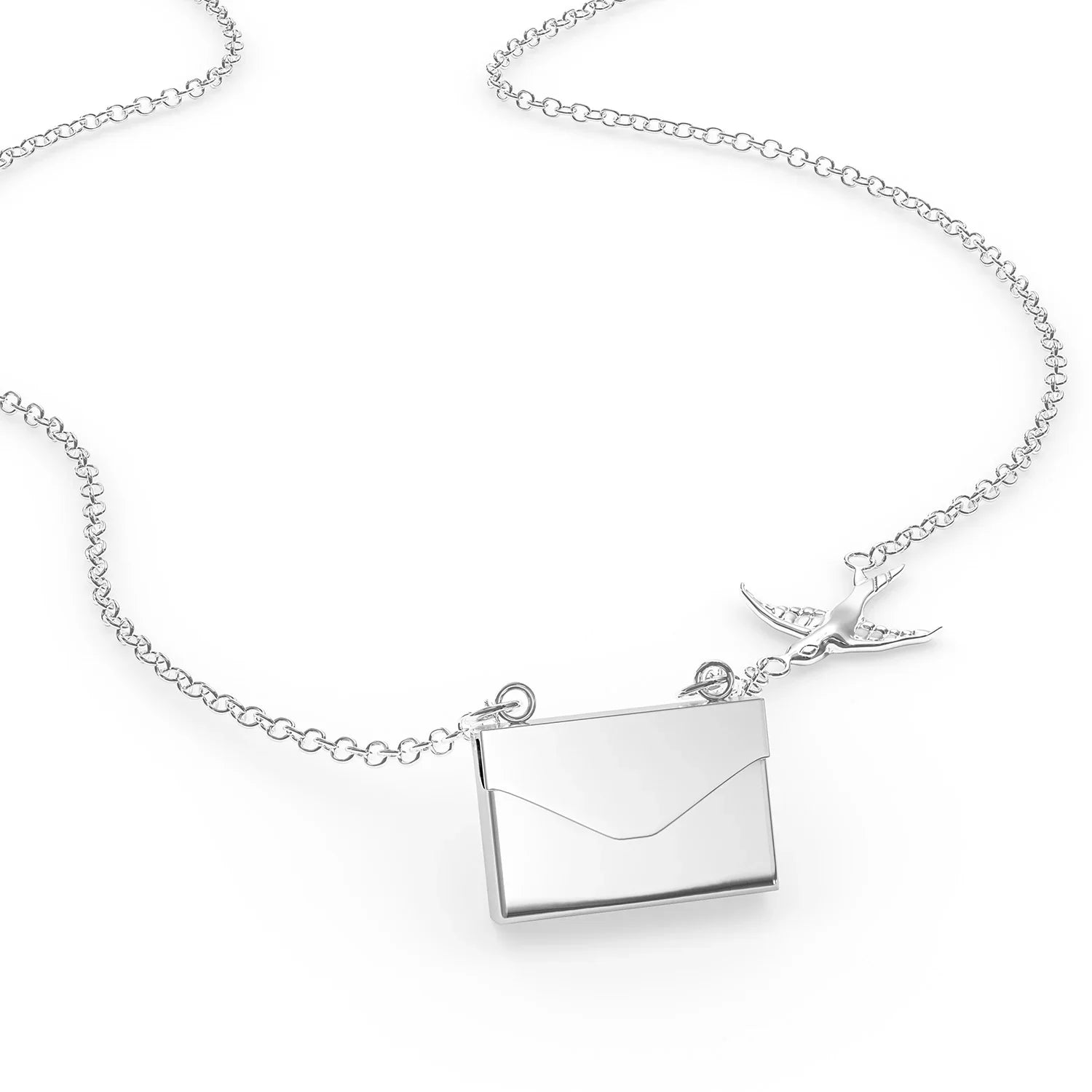 Locket Necklace Irish Coffee Cocktail, Vintage style in a silver Envelope Neonblond