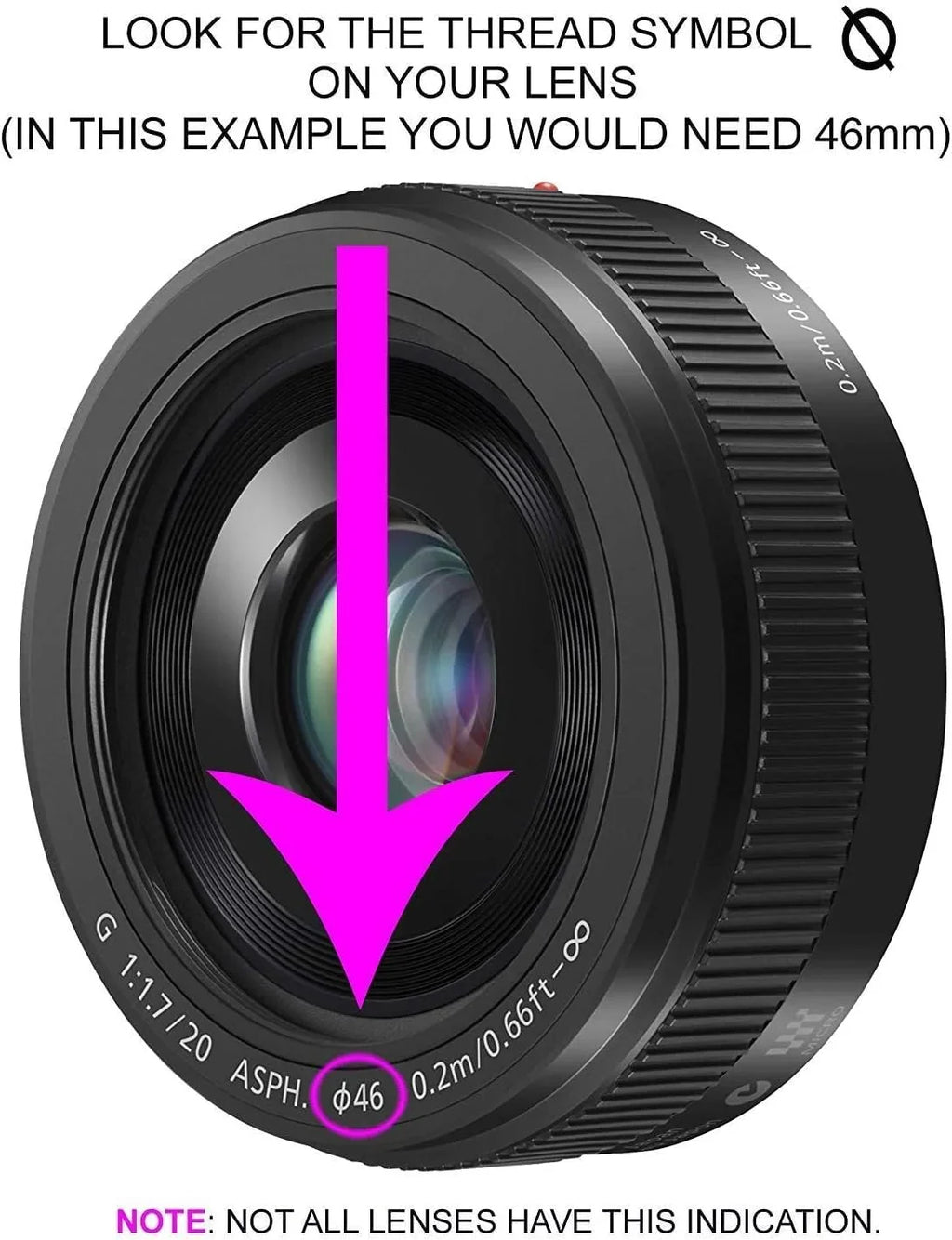 3.5X High Definition Telephoto Lens Compatible with Olympus Pen - (Only for Lenses with 49, 52, 55, 58, 62 & 67mm Filter Threads)