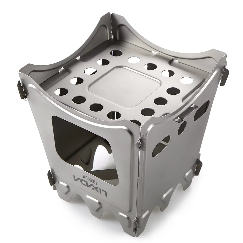 Lixada Compact Folding Wood Stove - Ideal for  Camping, Cooking, and Picnicking
