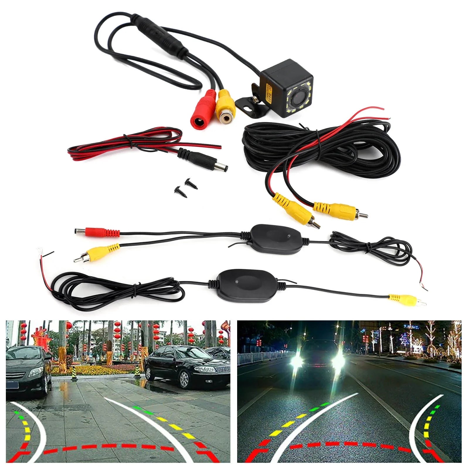 Dynamic Trajectory Wireless 150º Hd Reverse Backup Parking Camera Night View