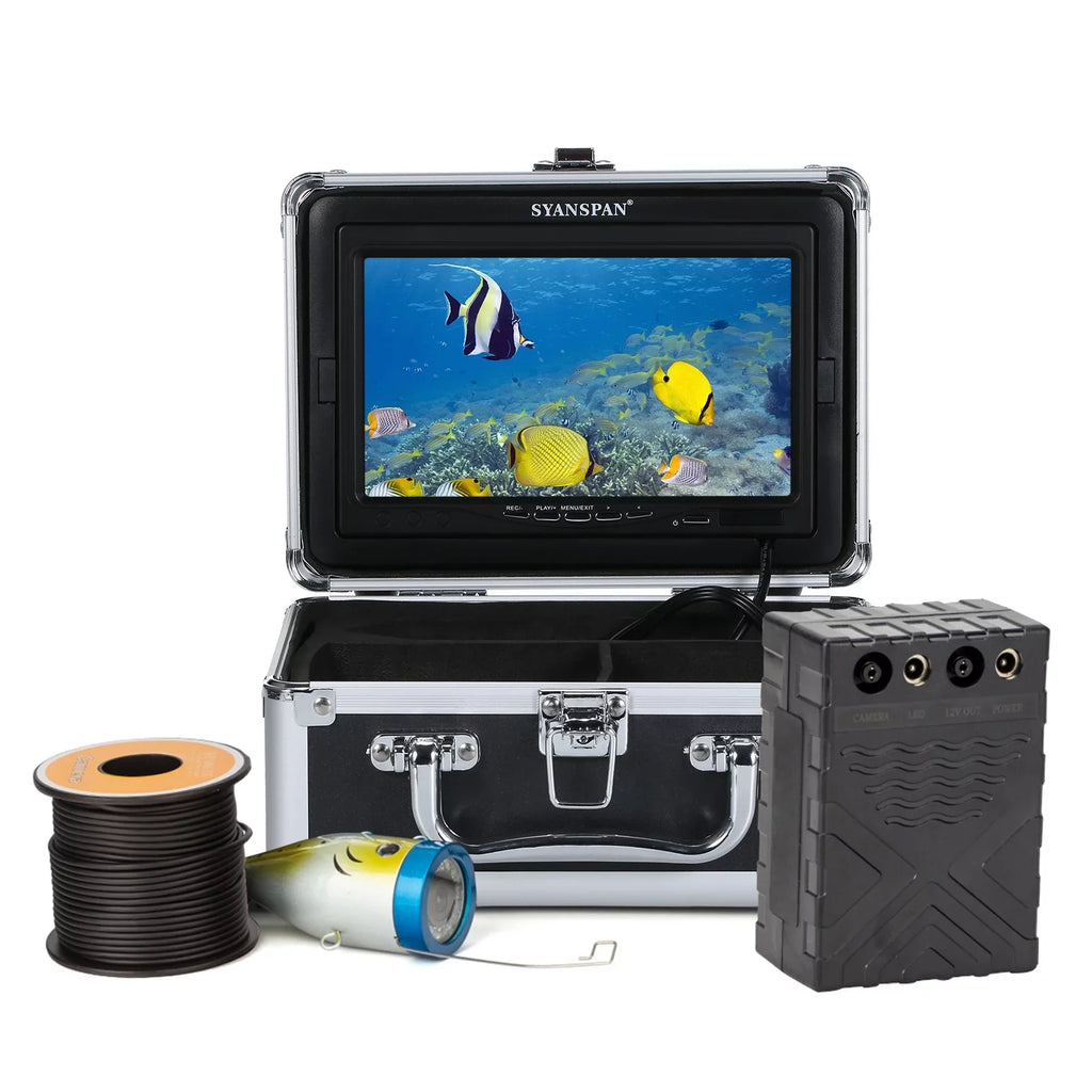 moobody Underwater Fishing Camera Fish Finder with 12LEDs 7Inch/9Inch  Display 15M/30M/50M Cable  Waterproof for Sea Lake Boat Ice Fishing