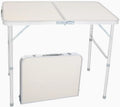 Portable Folding Aluminum Picnic Table - 3FT Compact Outdoor, Indoor Desk for Camping, Garden Patio, Lightweight