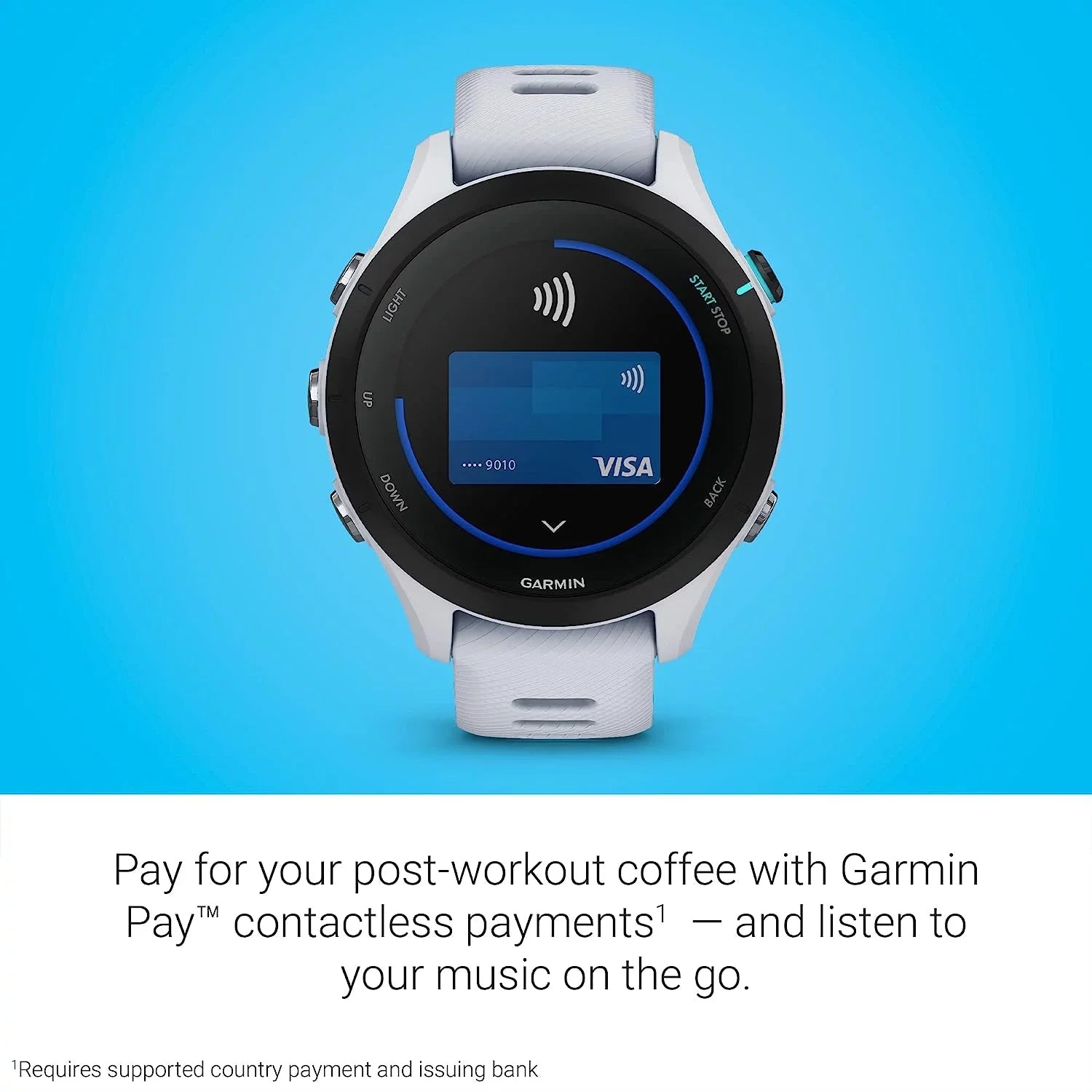 Garmin Forerunner 255S Music, Smaller  Running Smartwatch with Music, Advanced Insights, Long-Lasting Battery, Whitestone with Charging Base, Workout Towel, 6Ave Travel & Cleaning Kit