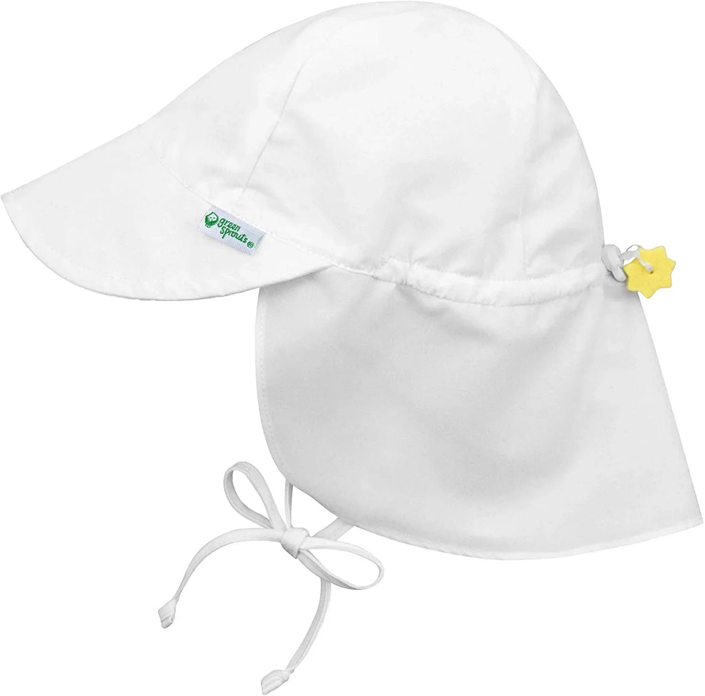 i play. Baby Flap Sun Protection Swim Hat Months White