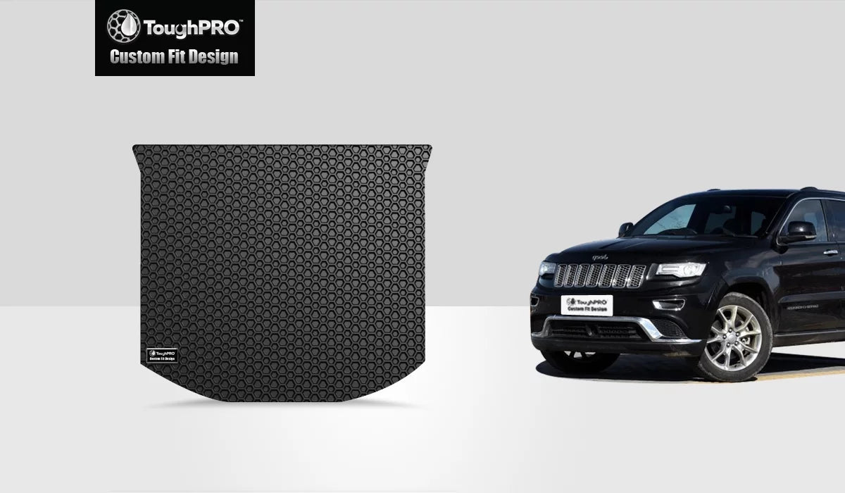 ToughPRO - Cargo Mat Compatible with  Grand Cherokee - All Weather Heavy Duty (Made in ) - Black Rubber - 2017