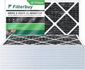Filterbuy 14x25x1  8 Odor Eliminator Pleated   Furnace Air Filters with Activated Carbon (12-Pack)
