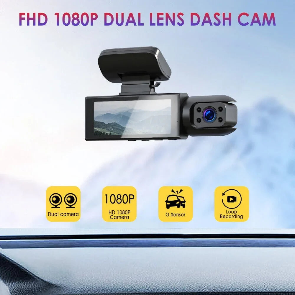 Paddsun Car  Recorder - 3.16-Inch Night Vision Dual Lens Camera for Enhanced Safety