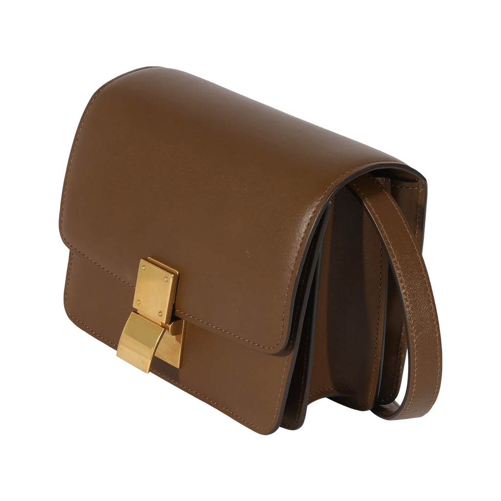 Celine Brown Smooth Leather Small Box Bag Pre-Owned