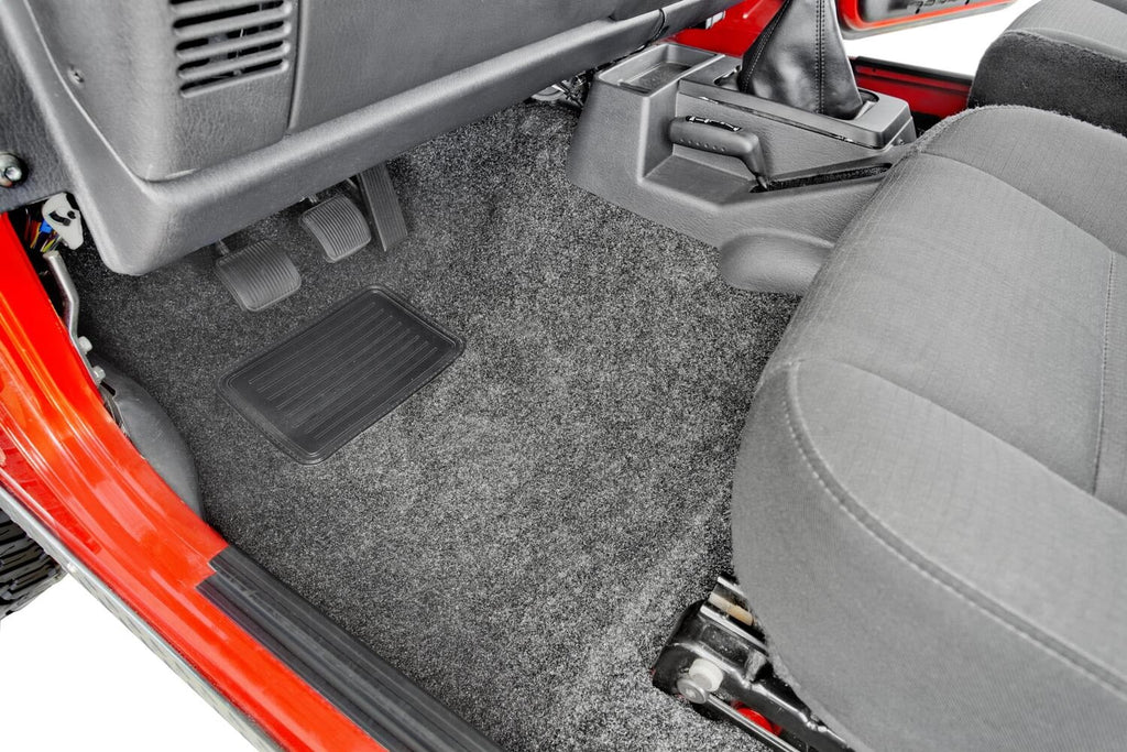 BedRug by RealTruck Front 3Pc Floorr Kit (w/o Center Console)-Heat Shields Compatible with select: 1997-2005 Jeep Wrangler / , 2006 Jeep Wrangler /