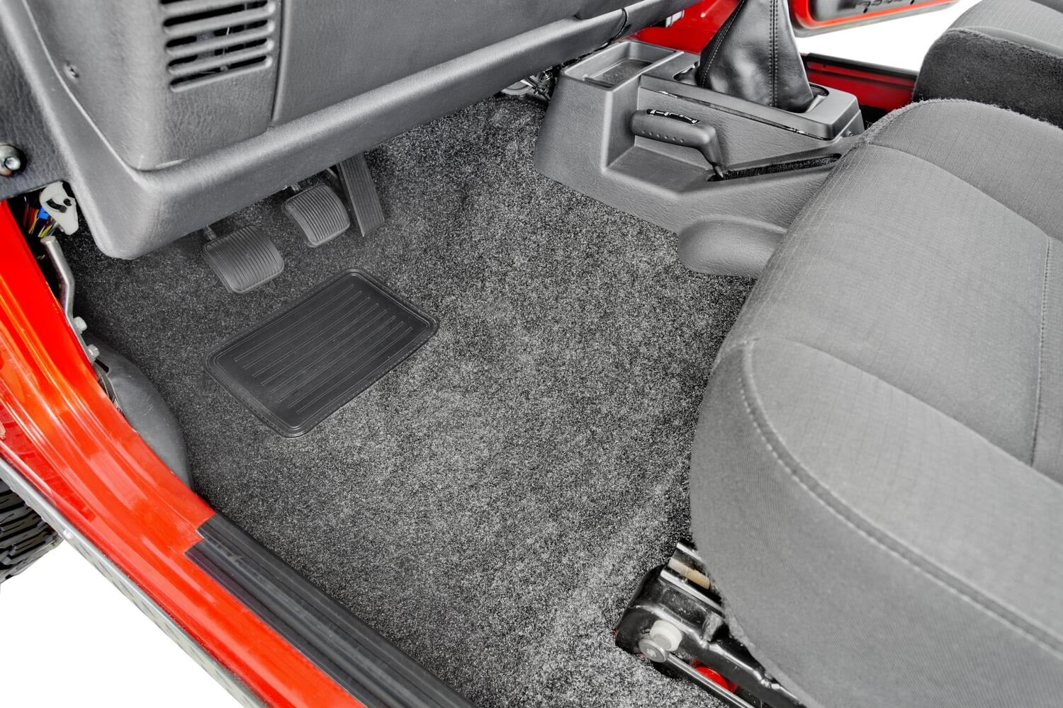 BedRug by RealTruck Front 3Pc Floorr Kit (w/o Center Console)-Heat Shields Compatible with select: 1997-2005 Jeep Wrangler / , 2006 Jeep Wrangler /