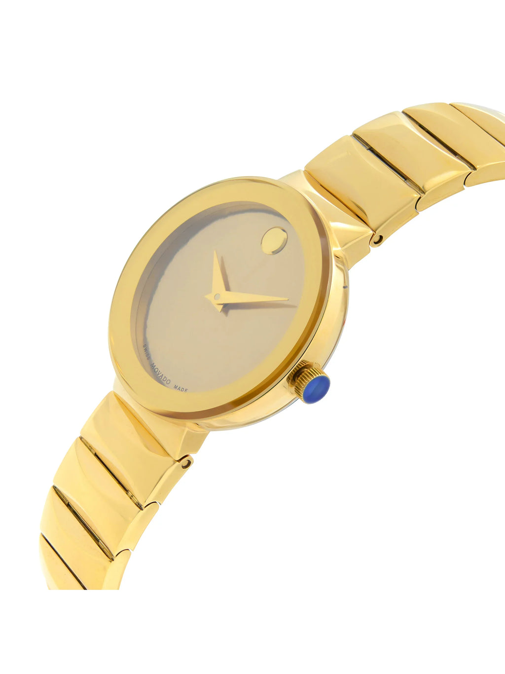 Movado Sapphire Museum 26mm Gold  Dial Steel Quartz Ladies Watch 0607049