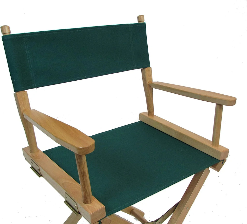 Imprinted Gold Medal Contemporary 30" Bar Height Natural Frame Directors Chair - Green