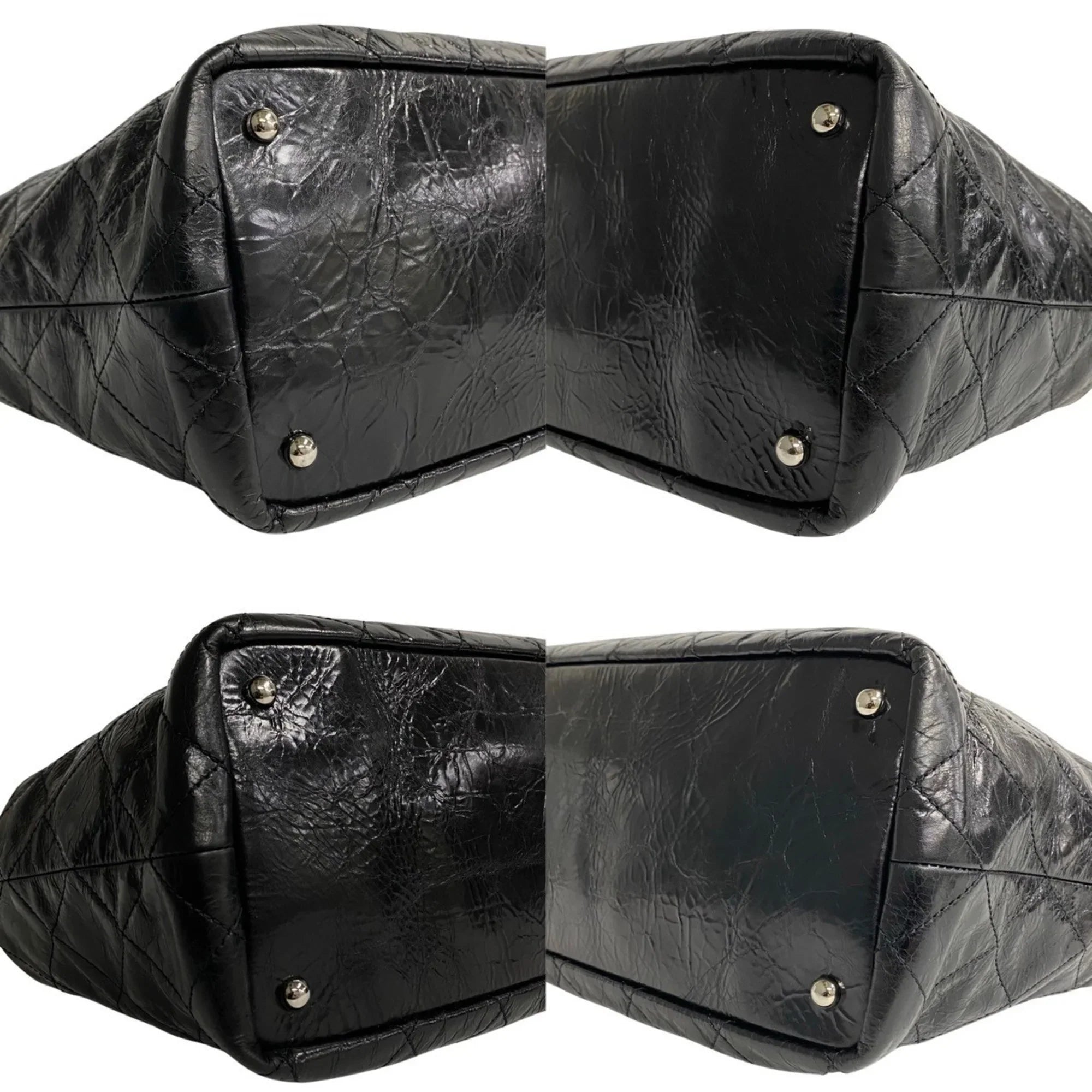 Pre-Owned  Chanel Matelasse Patent Leather 2way Handbag Chain Shoulder Bag Black 20309 (Good)
