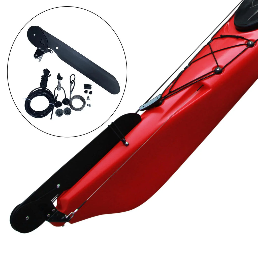 Kayak Rudder, Fishing Watercraft Canoe Nylon Boat Rudder Replacement Parts Foot Control Steering System for Kayak Accessories