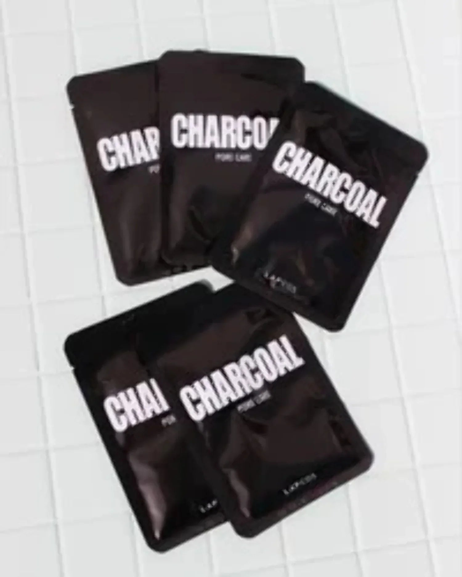 Charcoal Sheet Mask, Daily Face Mask with Salicylic Acid and Tea Tree Oil to Detoxify and Tighten Skin, 5-Pack