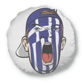 Greece Flag Facial Makeup Head Screang Cap Round Throw Pillow Home Decoration Cushion