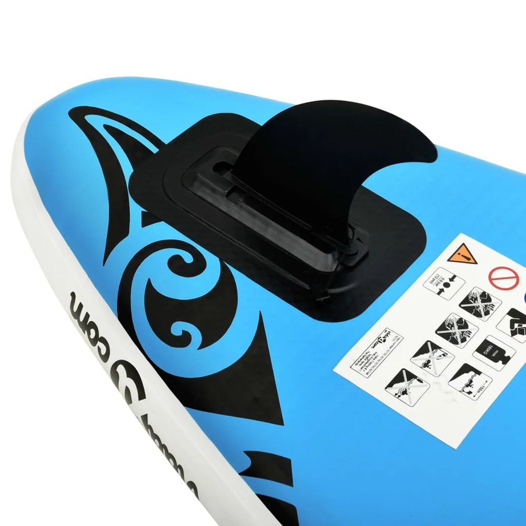 Inflatable Paddleboard Set 126"x29.9"x5.9" Blue
