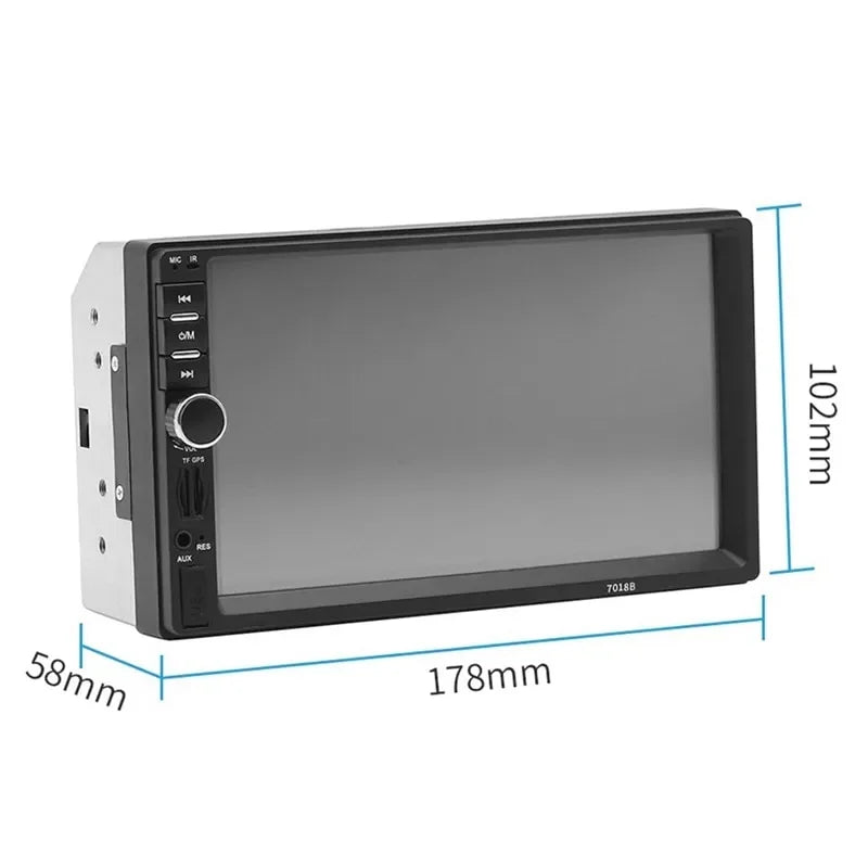 Car Radio Double Din Car Stereo 7 Inch Touch Screen with Bluetooth Mirror Link   Radio Audio Receiver with Backup Camera and Remote Control