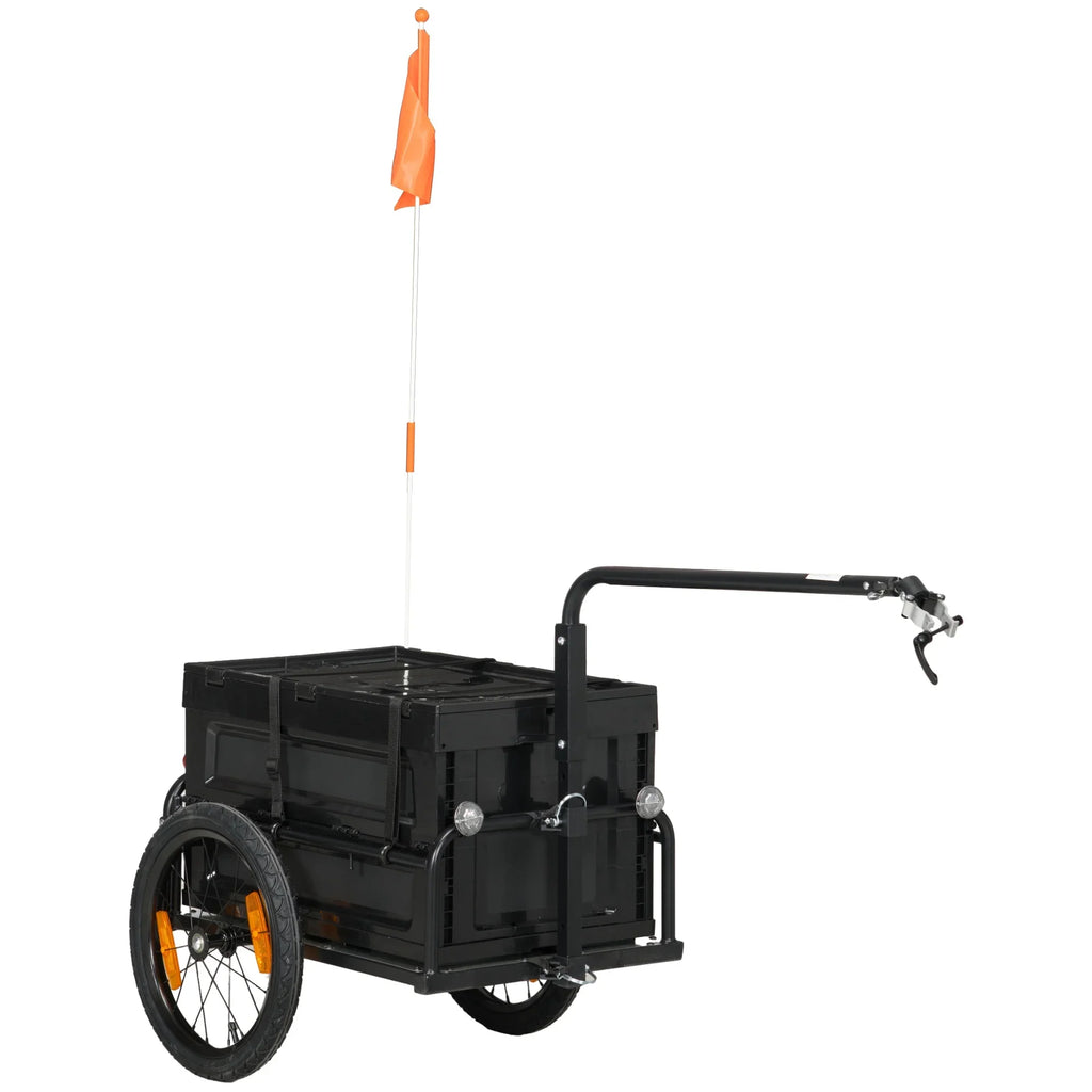 Aosom Bike Trailer Wagon with Removable Storage Box, No Bottom