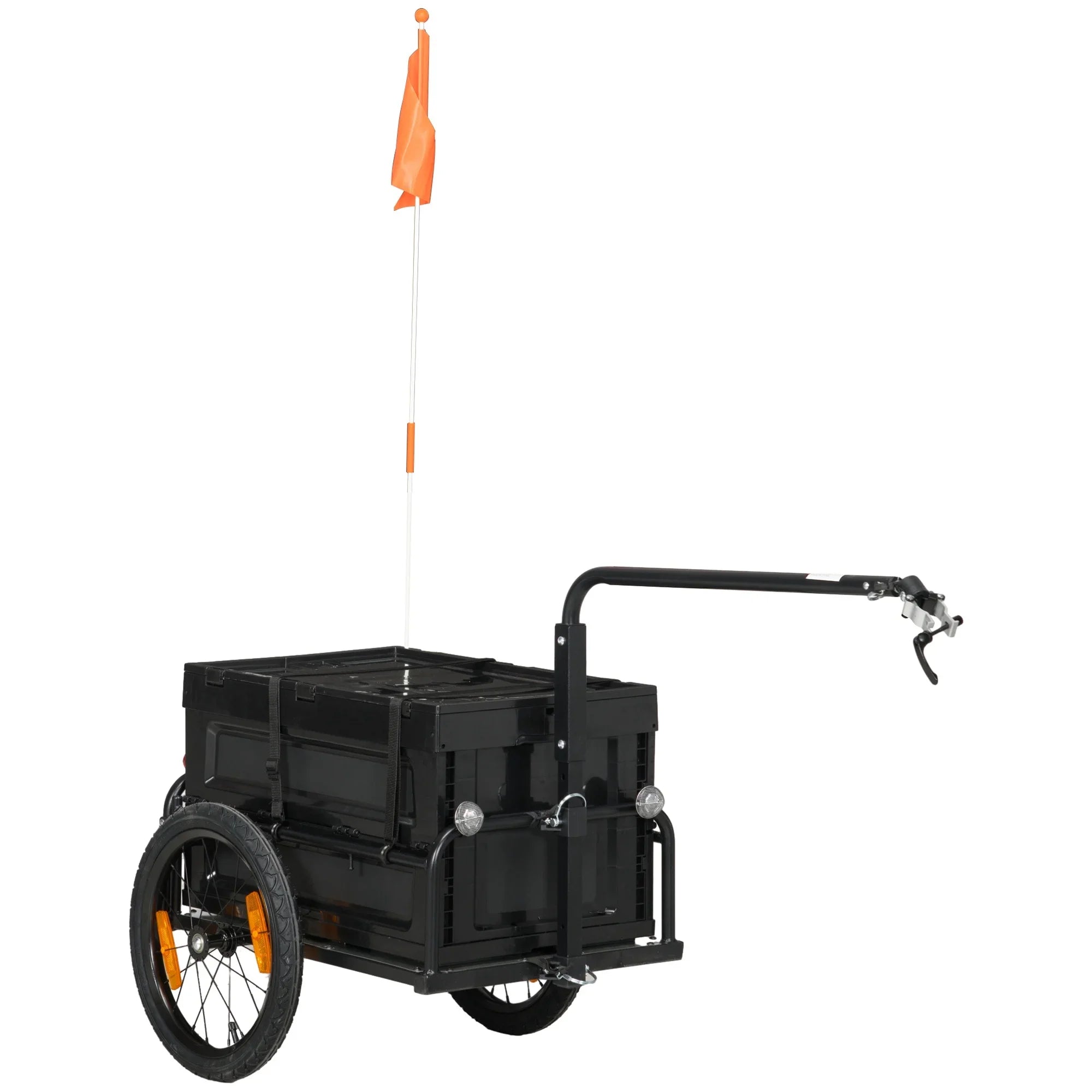 Aosom Bike Trailer Wagon with Removable Storage Box, No Bottom