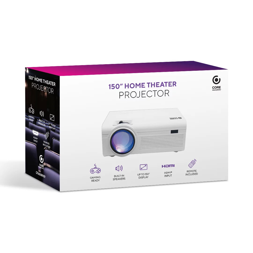 Core Innovations  150"  Home Theater Projector (White)