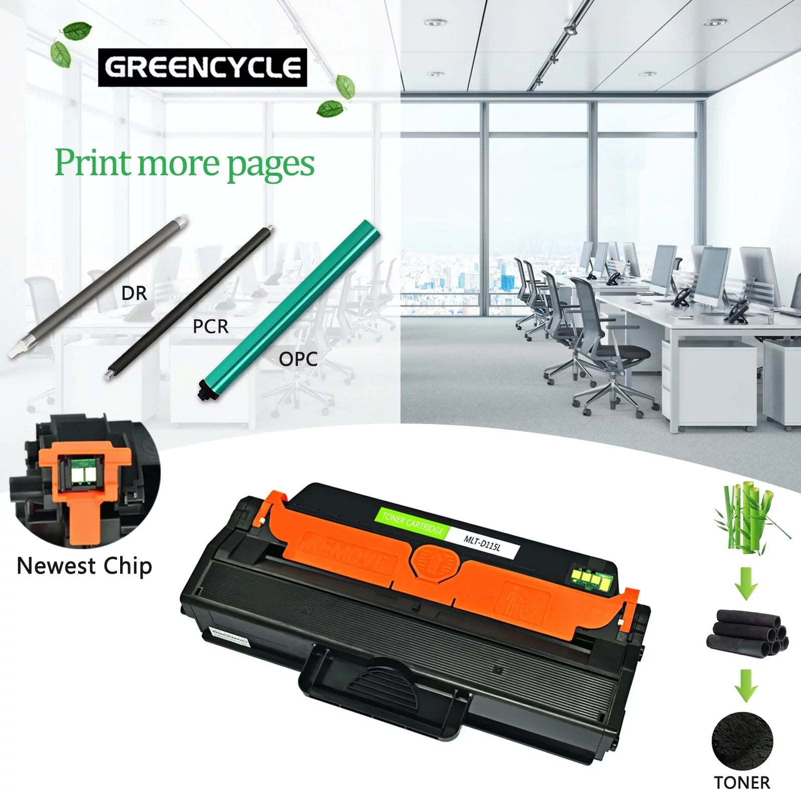 4 Pack Compatible Samsung -  Black Toner Cartridge Replacement for - - - Xpress    Laser Printer