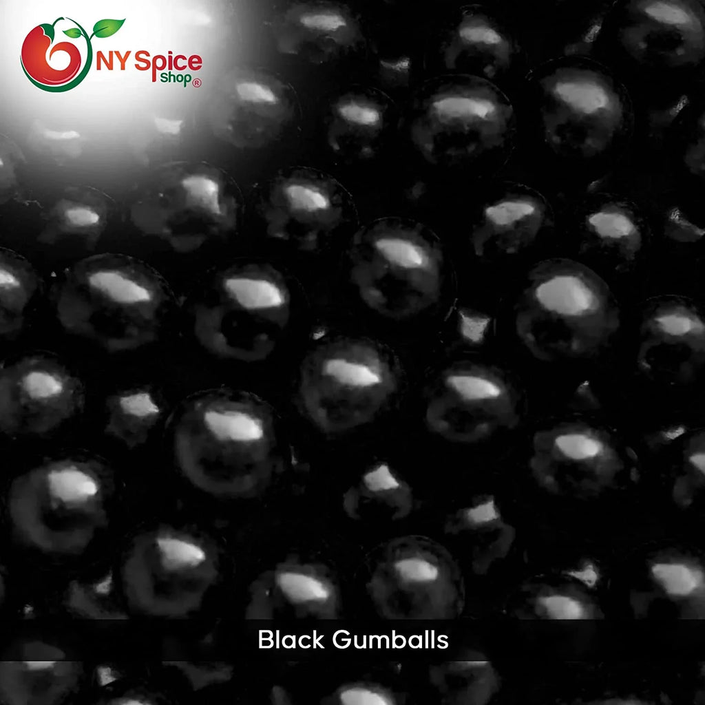 Black Gumballs - 5 Pound - Approx. 50 Pieces Per Pound - Tutti Frutti Flavor