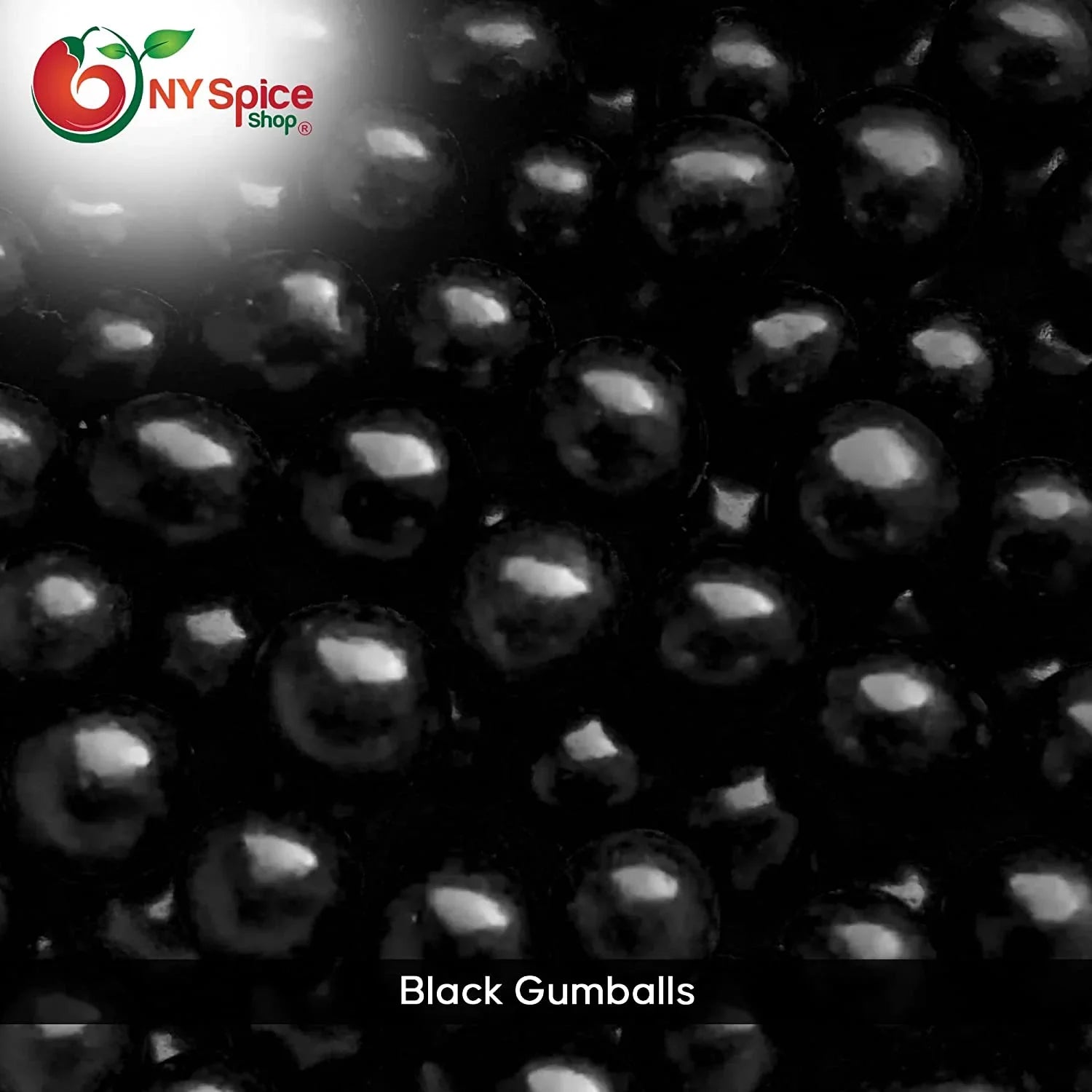 Black Gumballs - 5 Pound - Approx. 50 Pieces Per Pound - Tutti Frutti Flavor