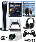 2023 Newest PlayStation_PS5 Gaming Console Disc Version Bundle with Marvel's Spider-Man: Miles Morales / God of War Ragnarök/ 10 In 1 Accessory Kit