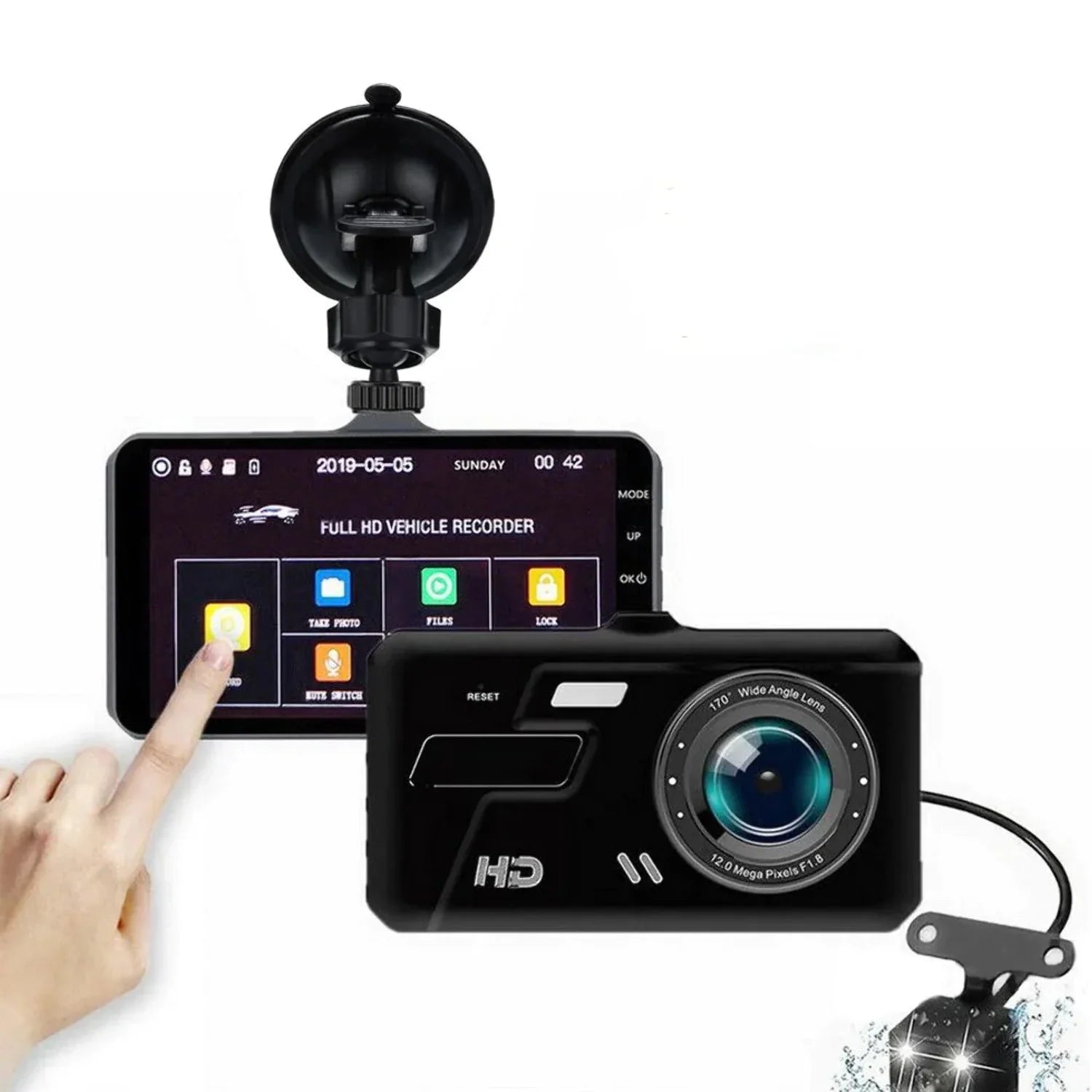 Dash Cam 4  Car  Driving Recorder Dual Lens Camera 1080P Vehicle Video