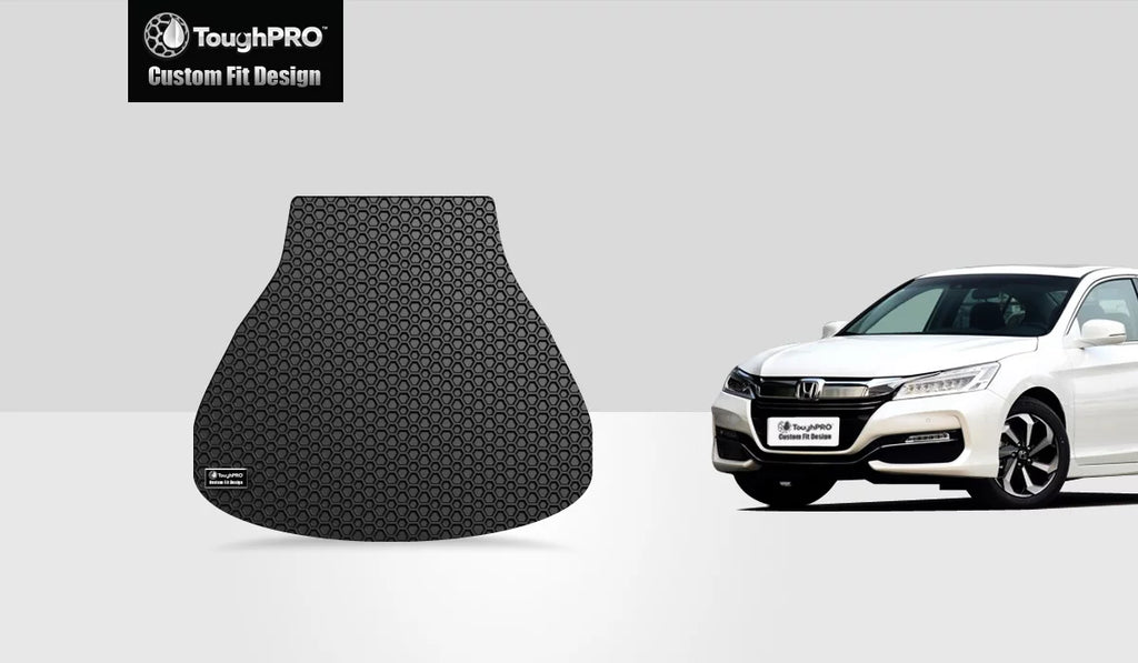 ToughPRO - Trunk Mat Compatible with  Accord - All Weather Heavy Duty (Made in ) - Black Rubber - 2013