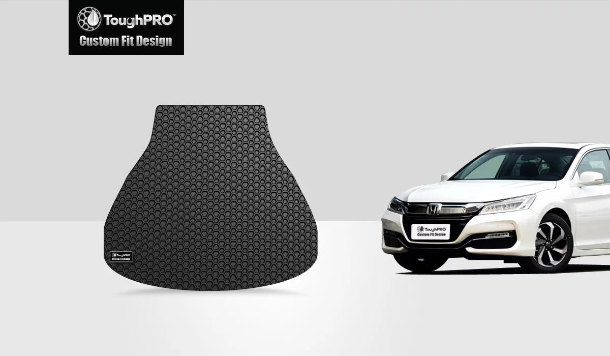ToughPRO - Trunk Mat Compatible with  Accord - All Weather Heavy Duty (Made in ) - Black Rubber - 2013