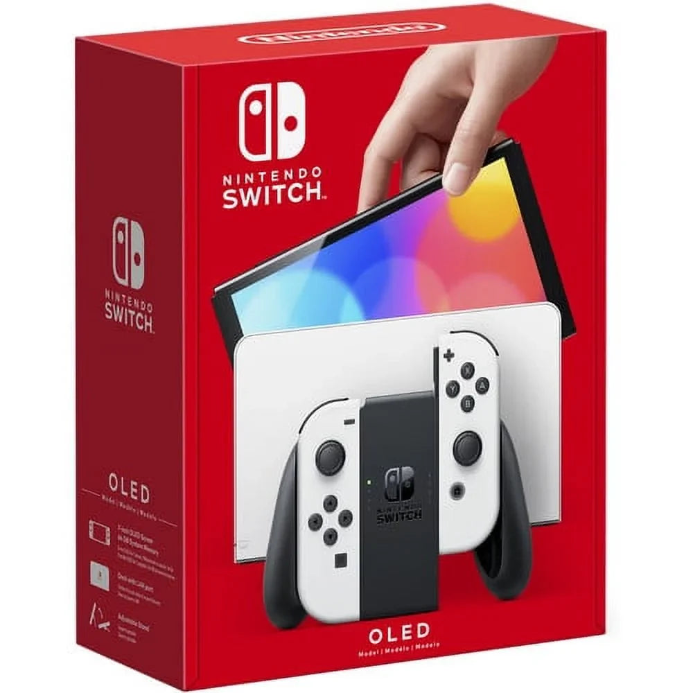 Nintendo Switch  White with Super Smash Bros Ultimate Game