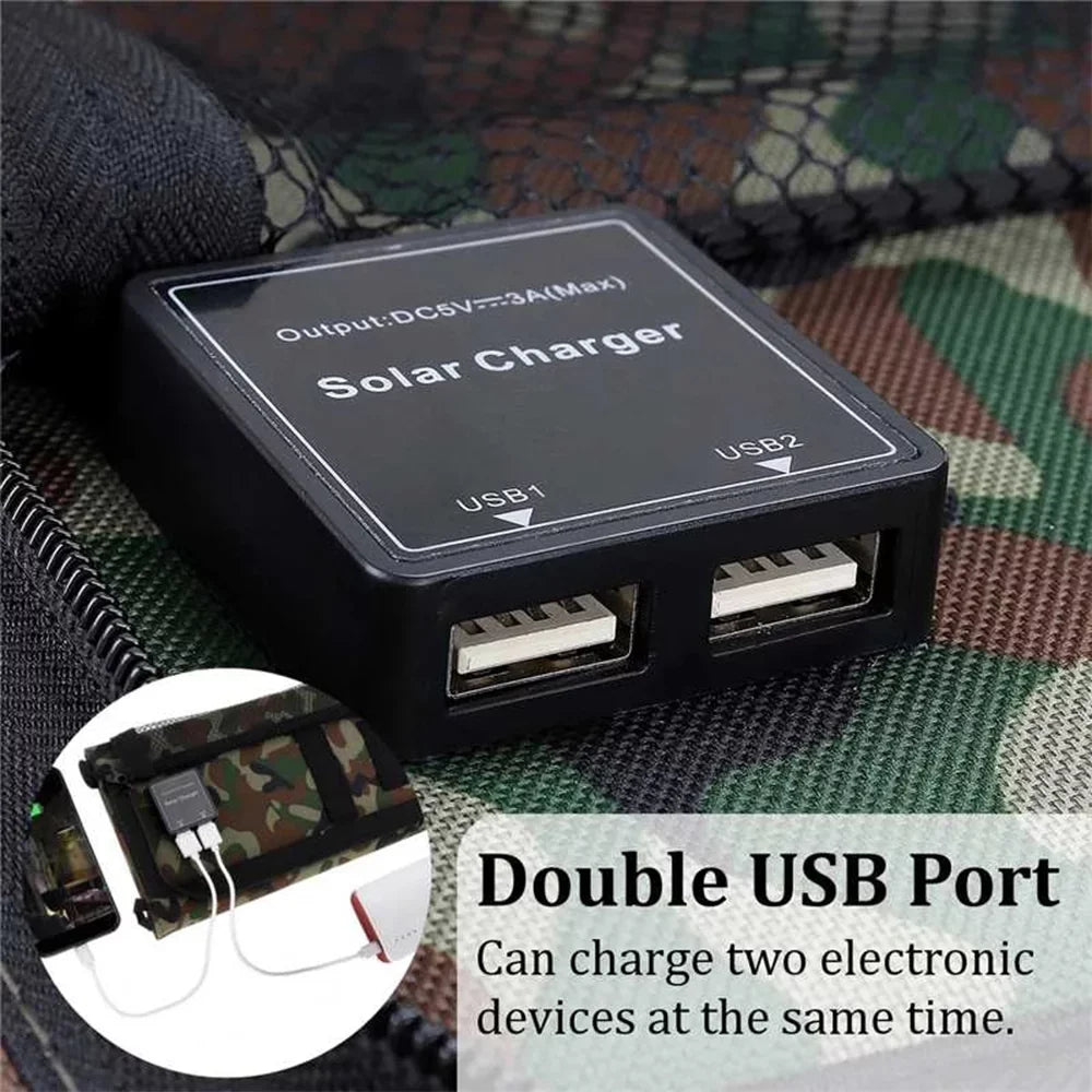 Outdoor 80W  Solar Panel Folding Power Bank Camping Hiking Phone Charger