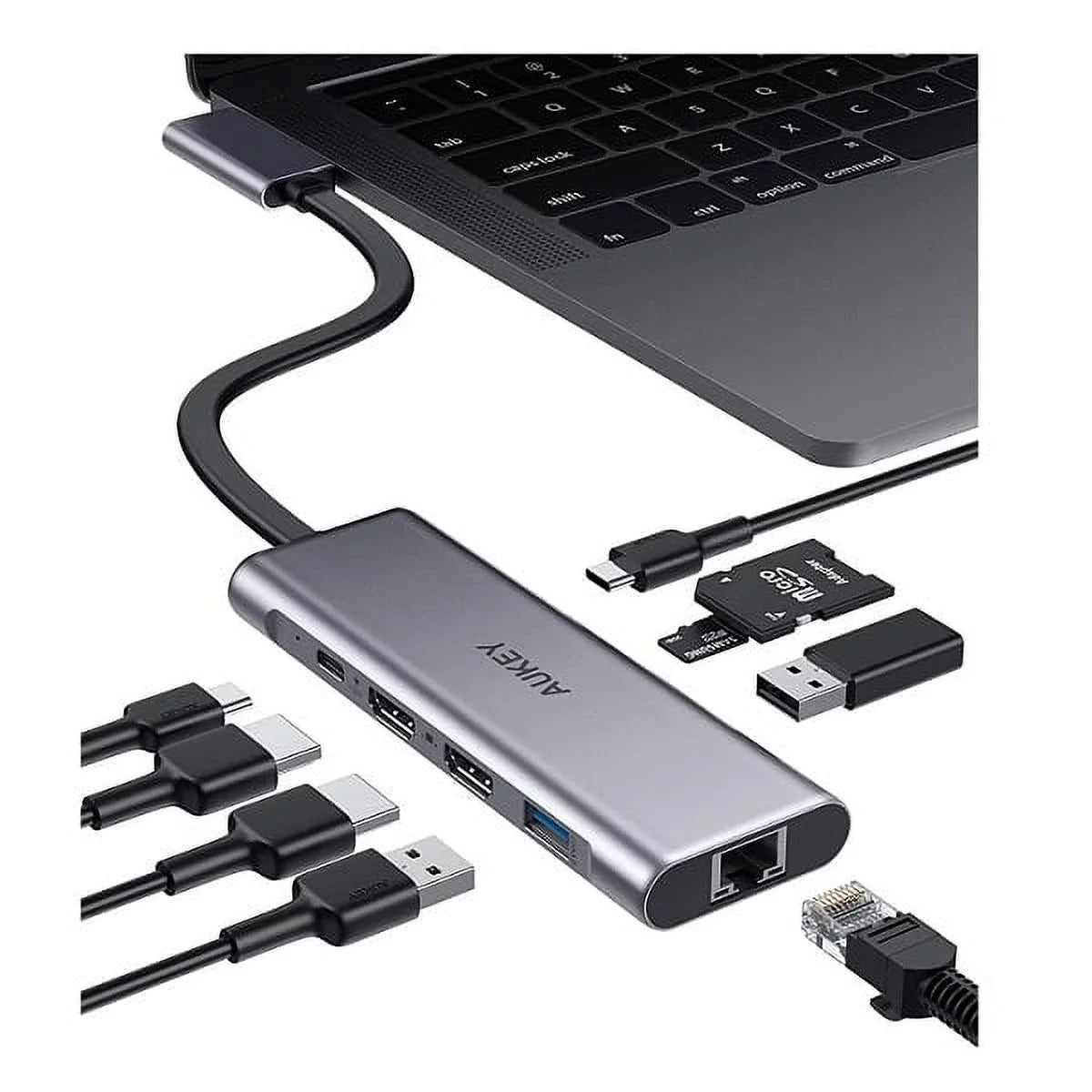 Hub MacBook Pro 9-in-2, Triple Display with Dual 4K (-)