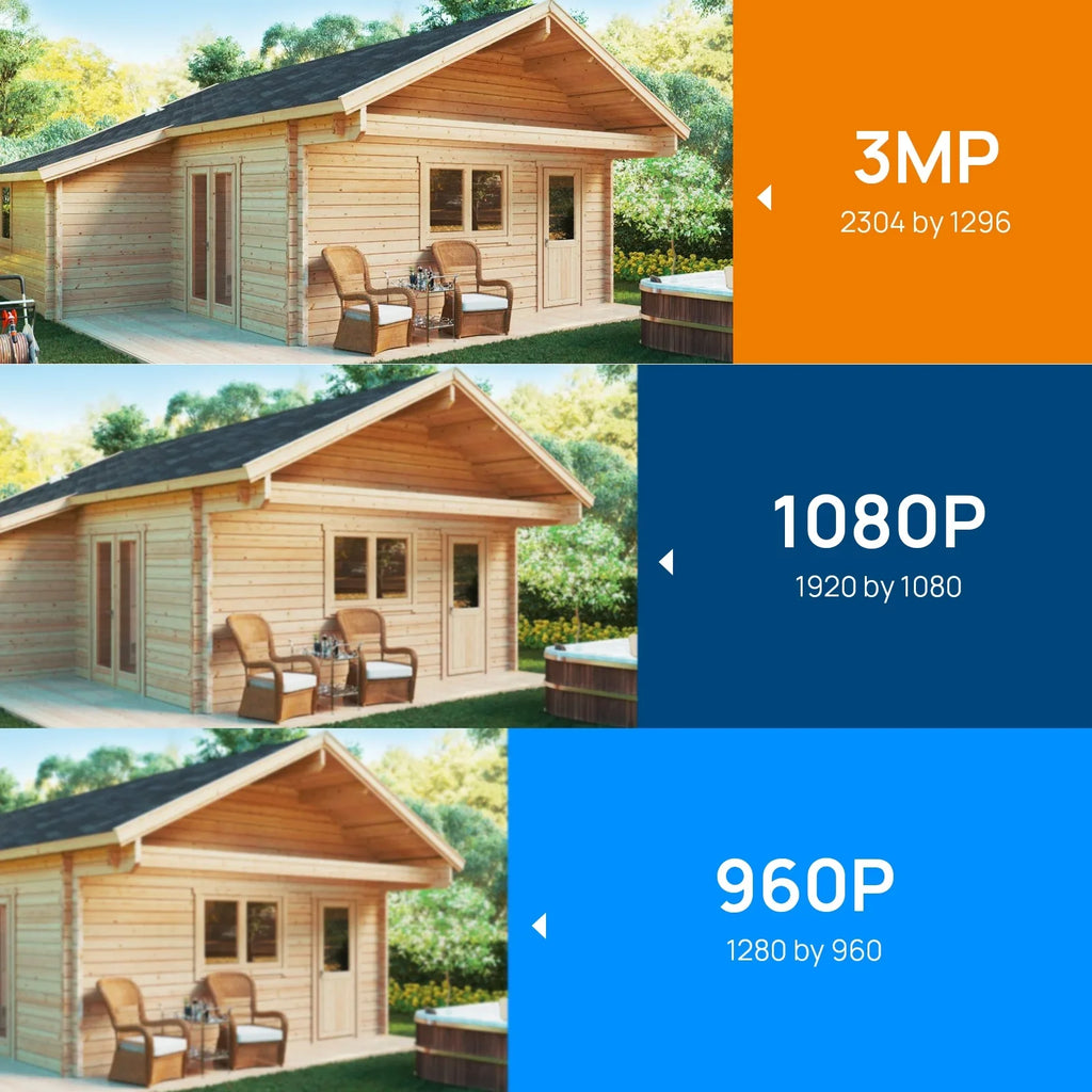 Hiseeu 3MP Wireless WiFi Security Camera System with 3TB Hard Drive, 8Pcs Security Cameras Wireless WiFi with 2-Way Audio, Waterproof,64ft  Night Vision,Motion Detect Home Security System