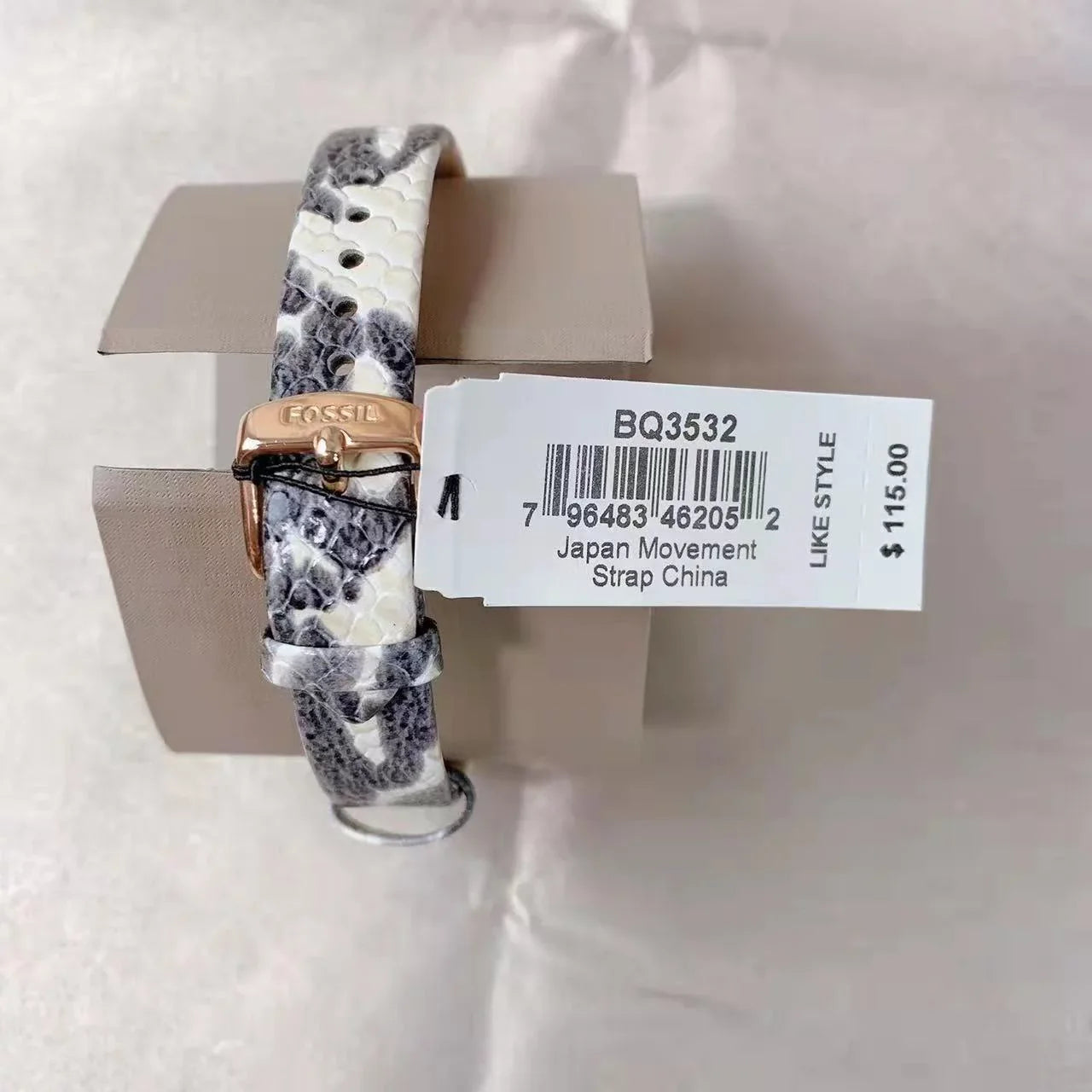 Fossil  Tillie Three-Hand Grey Leather Watch