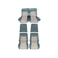 Scott Drake 66CP--- 1966 Full Set Pony Upholstery - Aqua/White