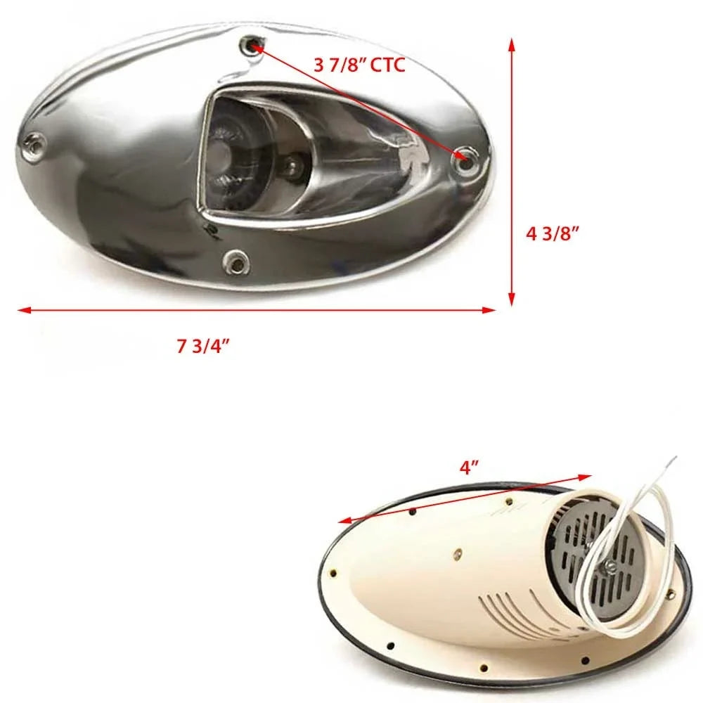 Aqua Signal Boat Bow Hull Docking Lights 86204-7 | 12V 7W White (Pair)