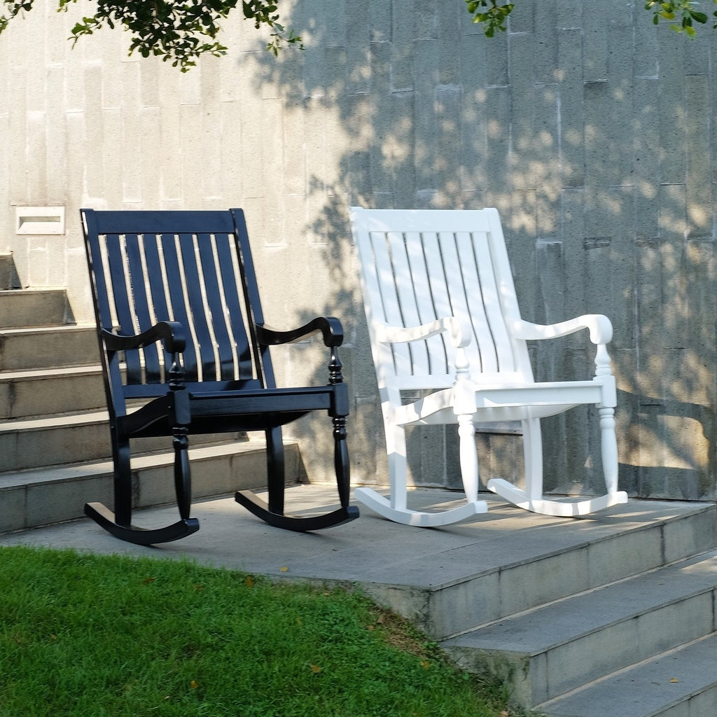 cambridge casual lyon white mahogany porch rocker