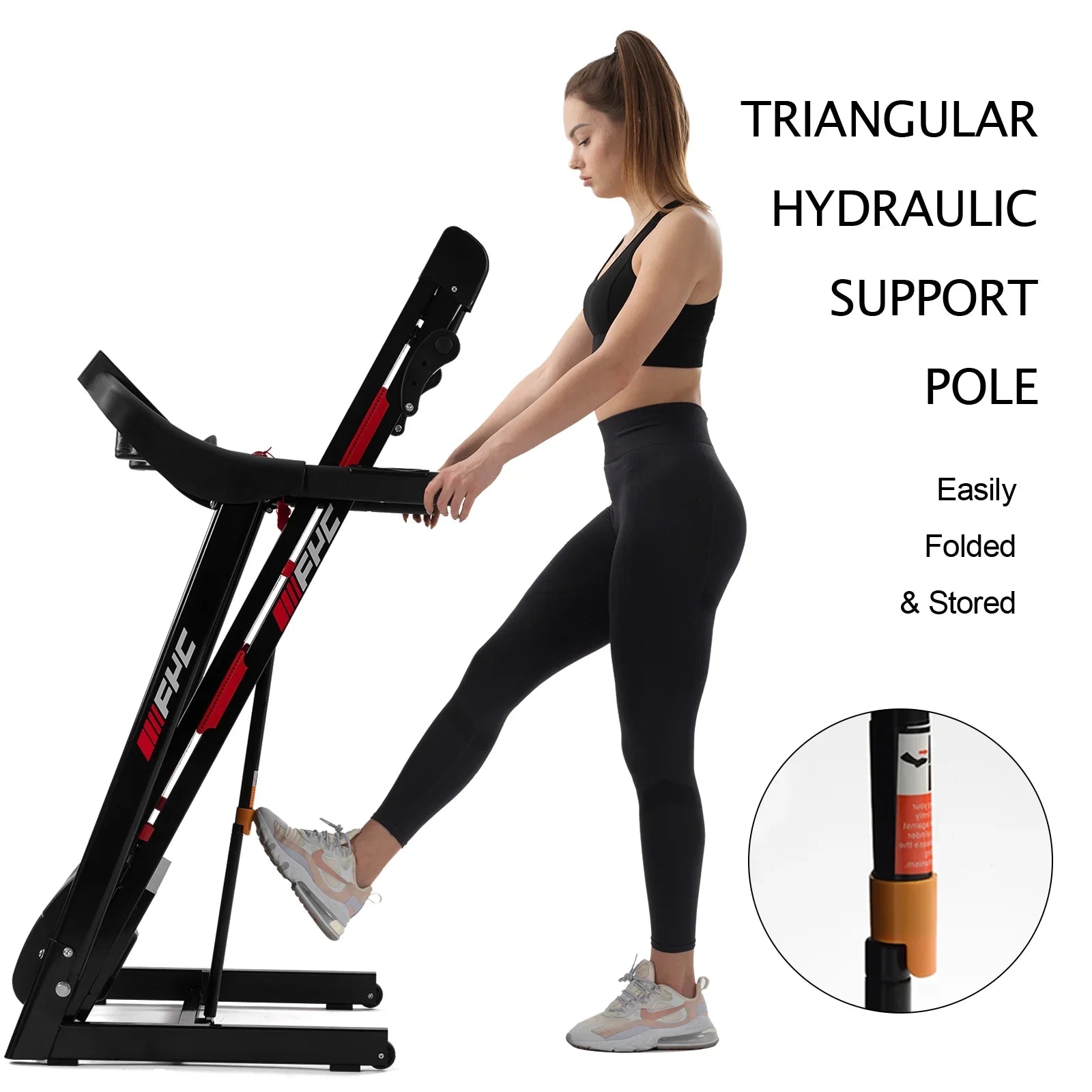 Anself  Folding Treadmill for Home - 330  Weight Capacity Running Machine with Incline/, 3.5HP 16KM/ Max Speed Foldable Electric Treadmill Easily Assembly, Home Gym Workout Exercise