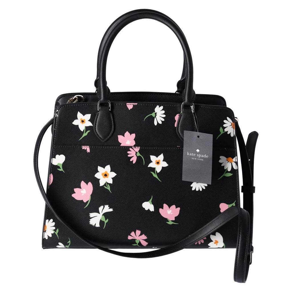 Kate Spade New York Madison Floral Waltz Medium Satchel Black Multi