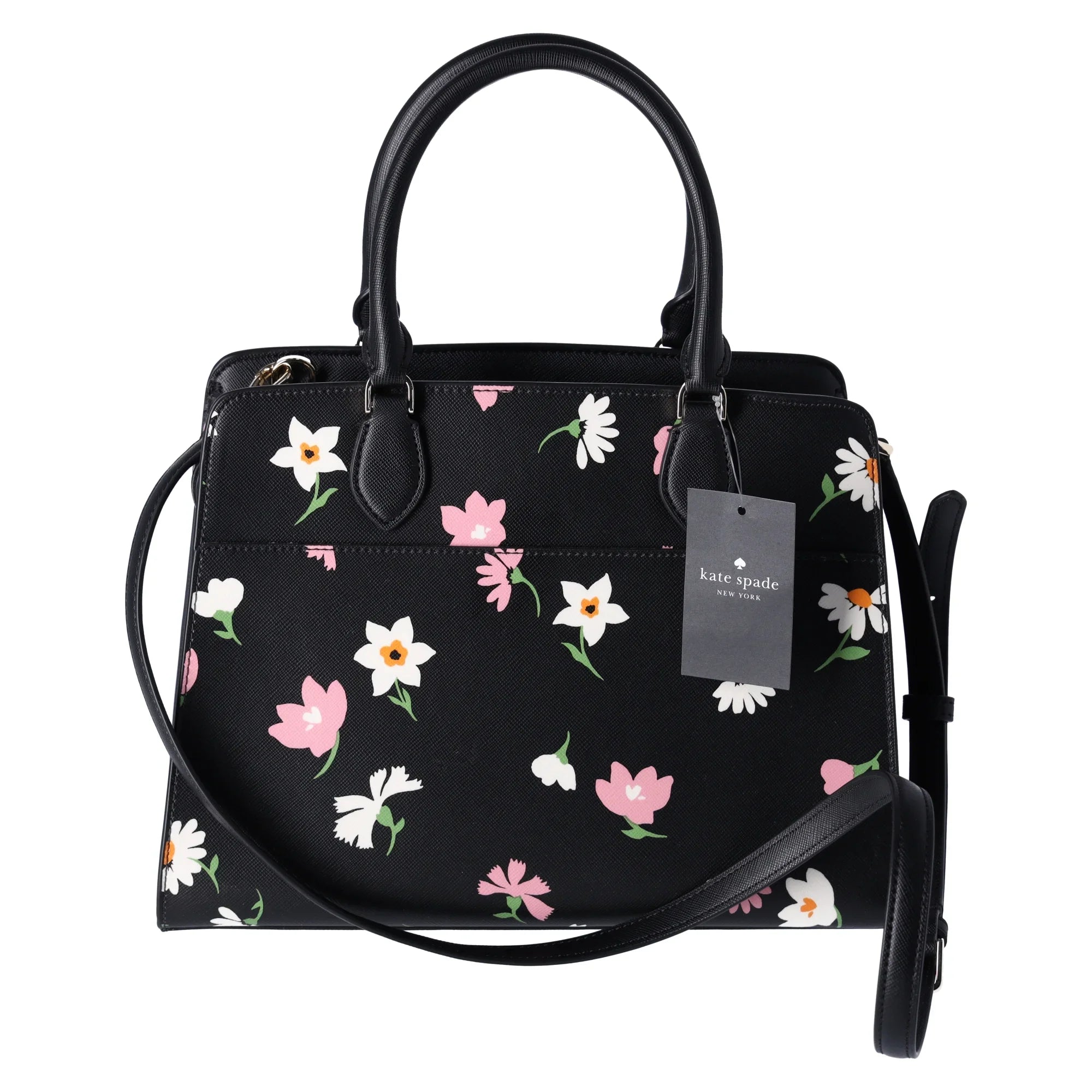 Kate Spade New York Madison Floral Waltz Medium Satchel Black Multi