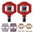 Crankbrothers Candy 1 Bike Pedals (Red) with Cleats and Shoe Shields Bundle